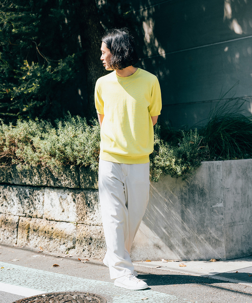 EDIFICE（エディフィス）の「ホールガーメント ニットTシャツ（ニット/セーター・メンズ・チャコールグレー/ブラック/モスグリーン/ベージュ/イエロー・MEDIUM/LARGE）」の12枚目の写真