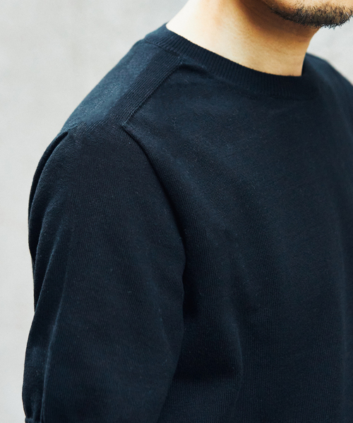 EDIFICE（エディフィス）の「ホールガーメント ニットTシャツ（ニット/セーター・メンズ・チャコールグレー/ブラック/モスグリーン/ベージュ/イエロー・MEDIUM/LARGE）」の16枚目の写真