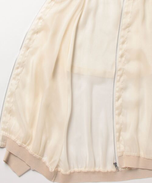 ottilie（オティーリエ）の「ottilie シアージャケット（ブルゾン・レディース・チャコールグレー/アイボリー/ミント・FREE）」の5枚目の写真