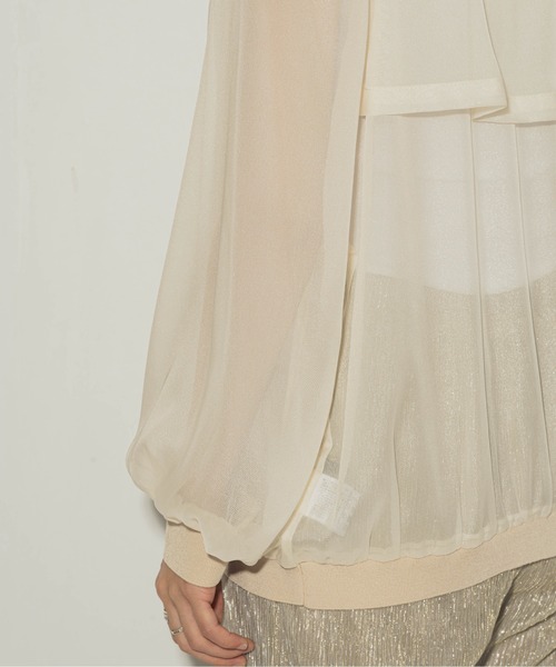 ottilie（オティーリエ）の「ottilie シアージャケット（ブルゾン・レディース・チャコールグレー/アイボリー/ミント・FREE）」の15枚目の写真