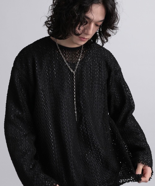 HARE（ハレ）の「スカシアミデザインカット(HARE)（Tシャツ