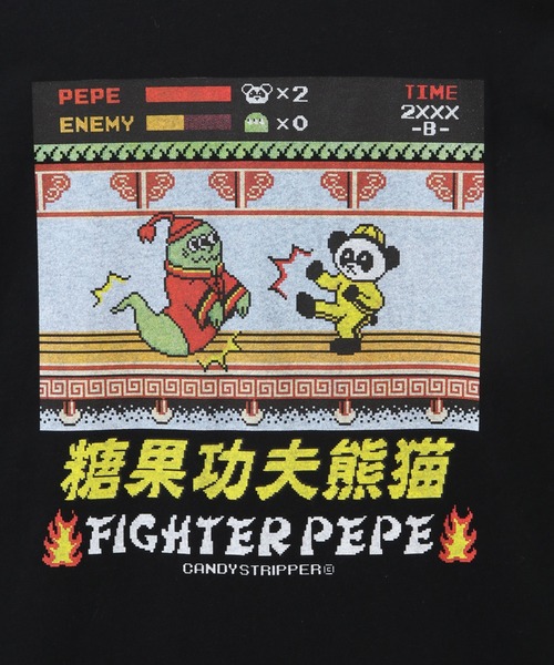Candy Stripper（キャンディストリッパー）の「FIGHT PEPE BIG Tシャツ（Tシャツ/カットソー・レディース・ブルー/パープル/ブラック/オフホワイト・2）」の14枚目の写真