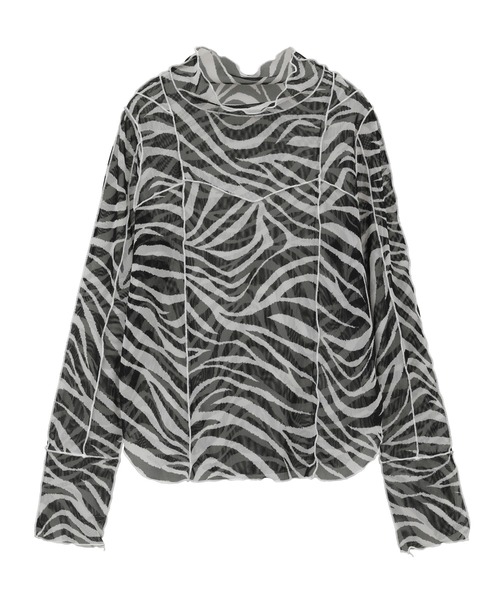 Candy Stripper（キャンディストリッパー）の「MELLOW LINED SHEER トップス（その他トップス・レディース・ブラック×グレー/ホワイト×ブラック/グレー・2）」の15枚目の写真