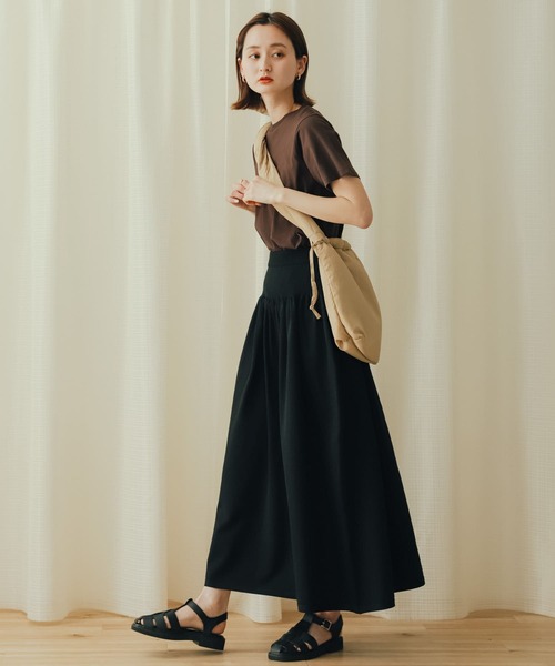 ギャザーボリュームスカート POPPY ベージュ ギャザーボリュームスカート POPPY ベージュ ギャザーデザイン