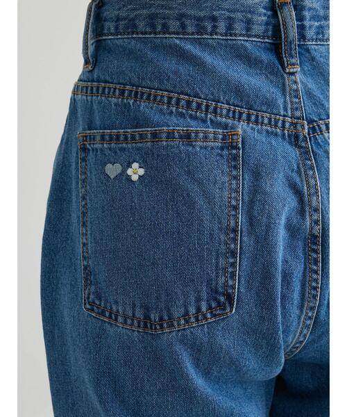 Green　Parks（グリーンパークス）の「・Double　Flags　ハナ&?　刺繍デニムパンツ（デニムパンツ・レディース・ワンウォッシュ/ライトインディゴブルー・L/M）」の9枚目の写真