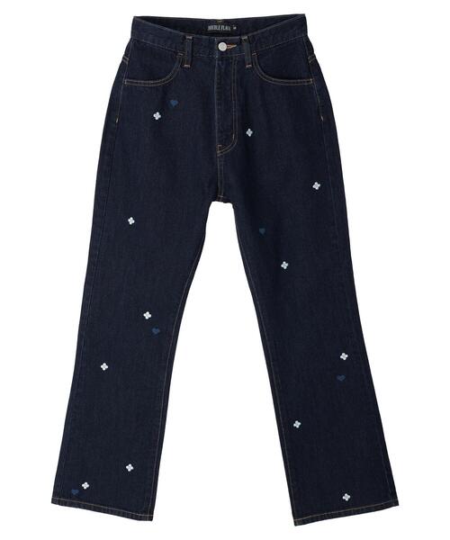 Green　Parks（グリーンパークス）の「・Double　Flags　ハナ&?　刺繍デニムパンツ（デニムパンツ・レディース・ワンウォッシュ/ライトインディゴブルー・L/M）」の10枚目の写真