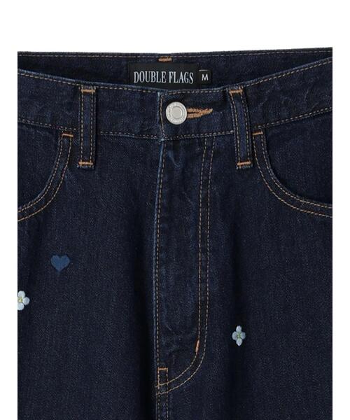 Green　Parks（グリーンパークス）の「・Double　Flags　ハナ&?　刺繍デニムパンツ（デニムパンツ・レディース・ワンウォッシュ/ライトインディゴブルー・L/M）」の12枚目の写真