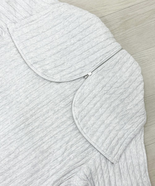 KIIT（キート）の「KIIT キート / FULL ZIP HOODIE フルジップフーディー（セットアップ） ジップパーカー / KIP-T94-001（パーカー・メンズ・ホワイト/グレイッシュベージュ/ブラウン・1/3/2）」の9枚目の写真