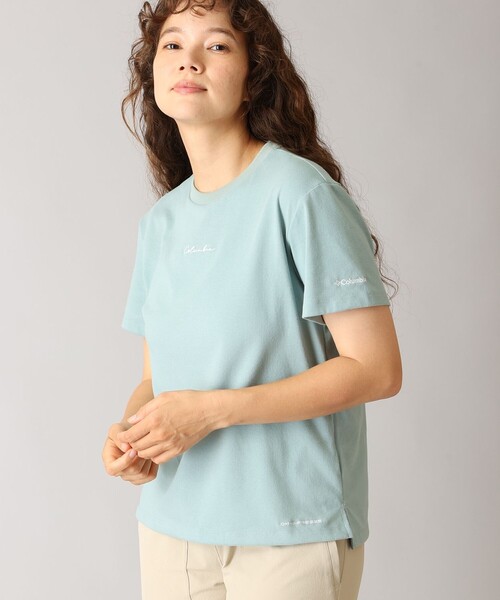 Columbia(コロンビア)の「Columbia/ ポーラーパイオニアII ショートスリーブTシャツ /コロンビア(Tシャツ/カットソー・レディース・グリーン/ネイビー/ホワイト/ピンク/ベージュ/イエロー/ブラック/ストーン/パープル/ブルー/ブラック系その他・S/M/XL/L)」の1枚目の写真