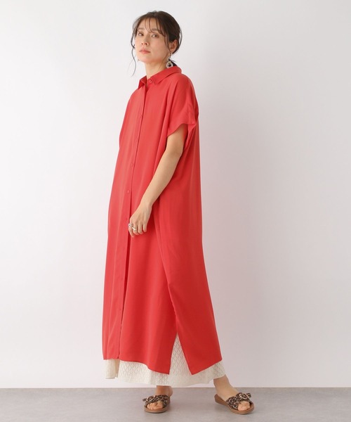 LEPSIM(レプシィム)の「マルチメリットロングワンピース 164083(ワンピース・レディース・ネイビー/レッド/カーキ/ブラウン・FREE)」の7枚目の写真