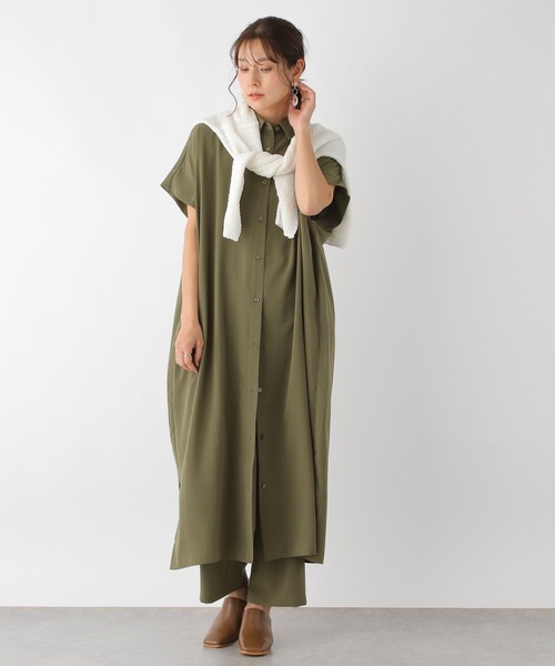 LEPSIM(レプシィム)の「マルチメリットロングワンピース 164083(ワンピース・レディース・ネイビー/レッド/カーキ/ブラウン・FREE)」の10枚目の写真