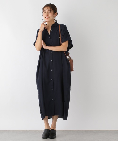 LEPSIM(レプシィム)の「マルチメリットロングワンピース 164083(ワンピース・レディース・ネイビー/レッド/カーキ/ブラウン・FREE)」の12枚目の写真