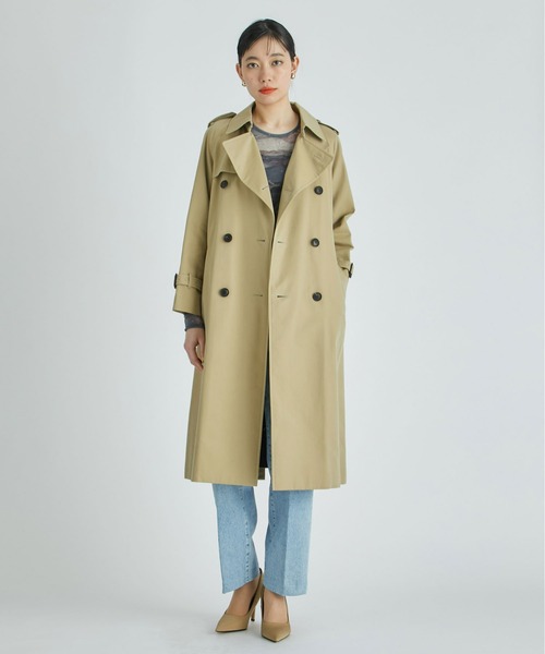 beautiful people（ビューティフルピープル）の「【beautiful people/ビューティフルピープル】ultimate pima THE TRENCH COATE/トレンチコート（トレンチコート・レディース・ベージュ・X-SMALL/SMALL）」の4枚目の写真