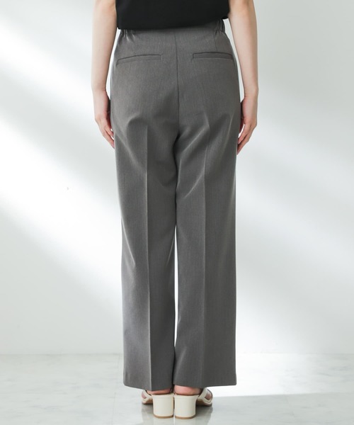 SENSE OF PLACE by URBAN RESEARCH（センスオブプレイスバイアーバンリサーチ）の「センタープレスストレートパンツ（スラックス・レディース・ブラック/ライトベージュ/チャコールグレー・X-SMALL/SMALL/MEDIUM/TALL）」の8枚目の写真