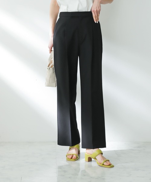 SENSE OF PLACE by URBAN RESEARCH（センスオブプレイスバイアーバンリサーチ）の「センタープレスストレートパンツ（スラックス・レディース・ブラック/ライトベージュ/チャコールグレー・X-SMALL/SMALL/MEDIUM/TALL）」の19枚目の写真