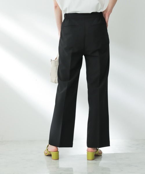 SENSE OF PLACE by URBAN RESEARCH（センスオブプレイスバイアーバンリサーチ）の「センタープレスストレートパンツ（スラックス・レディース・ブラック/ライトベージュ/チャコールグレー・X-SMALL/SMALL/MEDIUM/TALL）」の21枚目の写真