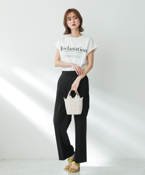 SENSE OF PLACE by URBAN RESEARCH（センスオブプレイスバイアーバンリサーチ）の「センタープレスストレートパンツ（スラックス・レディース・ブラック/ライトベージュ/チャコールグレー・X-SMALL/SMALL/MEDIUM/TALL）」の22枚目の写真