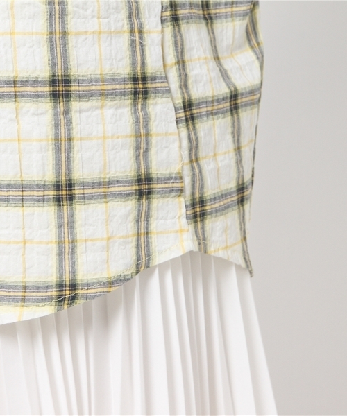 WHO'S WHO gallery(フーズフーギャラリー)の「ビッグチェックシャツ(シャツ/ブラウス・レディース・ホワイト・FREE)」の3枚目の写真