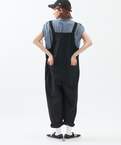 EDIT Gris（エディットグリ）の「タックワイドサロペット（サロペット/オーバーオール・レディース・ベージュ/ブラック・FREE）」の10枚目の写真