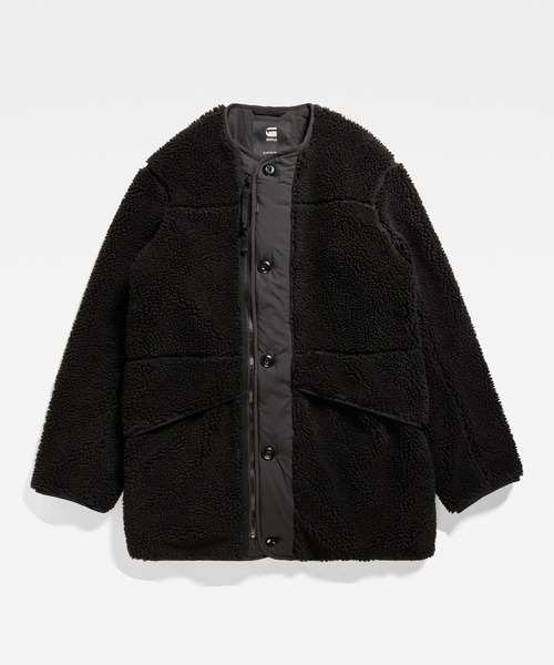 G-STAR(ジースター)の「【UNISEX】LONG TEDDY JACKET/ロングボアフリースライナージャケット(ミリタリージャケット・レディース・ダークブラック・X-SMALL/SMALL/MEDIUM)」の7枚目の写真