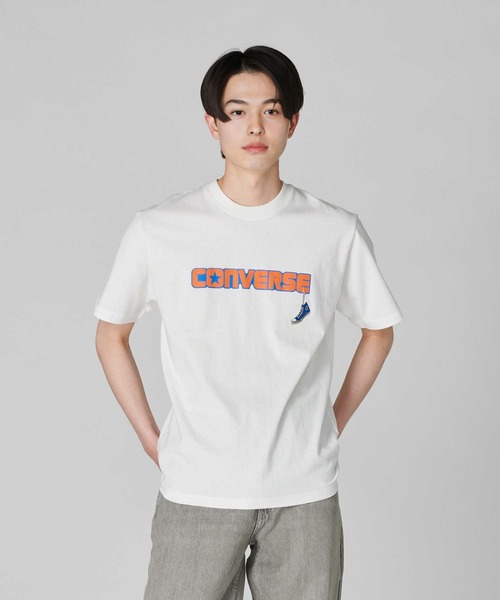 CONVERSE(コンバース)の「【CONVERSE】プリントTシャツ(Tシャツ/カットソー・メンズ・キナリ/その他1/サックスブルー/ブラック/ホワイト/グリーン/フューシャピンク/オフホワイト・XL/S/L/M)」の8枚目の写真
