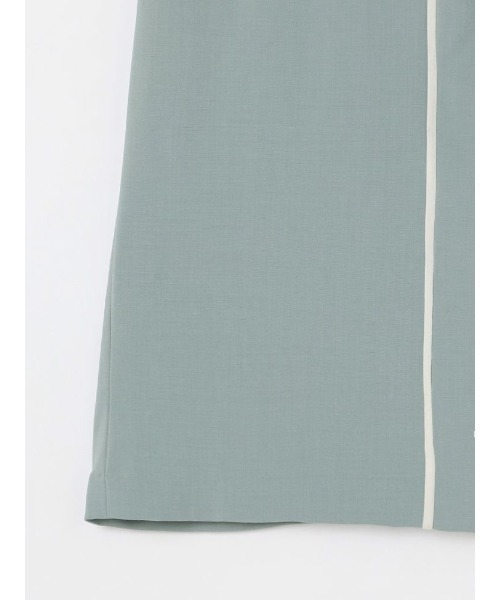 Perfect Suit FActory（パーフェクトスーツファクトリー）の「【セットアップ可能】バイカラーパイピング　スカート　ベージュ/グリーン（スカート・レディース・ライトグリーン/ベージュ・M/L/S）」の7枚目の写真
