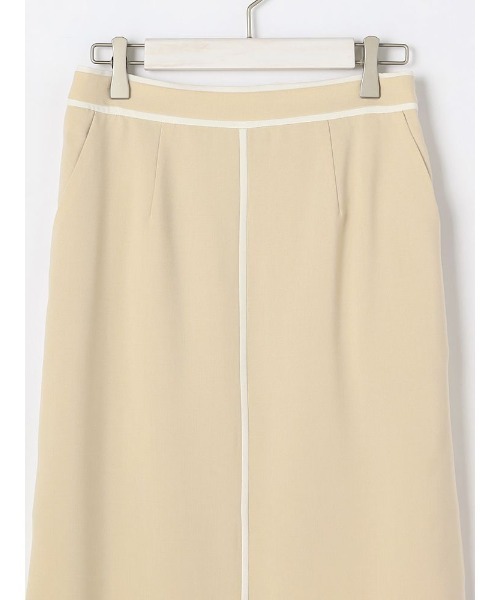 Perfect Suit FActory（パーフェクトスーツファクトリー）の「【セットアップ可能】バイカラーパイピング　スカート　ベージュ/グリーン（スカート・レディース・ライトグリーン/ベージュ・M/L/S）」の16枚目の写真