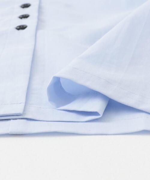 ITEMS URBANRESEARCH（アイテムズ アーバンリサーチ）の「クロップドロングスリーブシャツ（シャツ/ブラウス・レディース・ホワイト/ライトブルー/ブラック・FREE）」の4枚目の写真