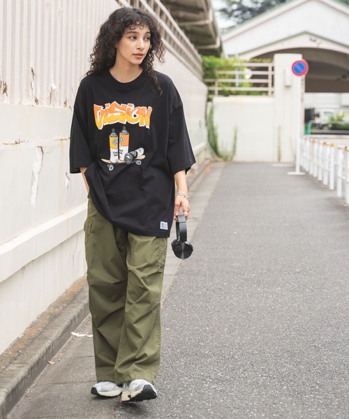 VISION STREET WEAR(ヴィジョンストリートウェア)の「WEGO/VISIONグラフィックT(Tシャツ/カットソー・メンズ・ブラック/ホワイト/ホワイト系その他/ブラック系その他・MEDIUM/LARGE)」の7枚目の写真