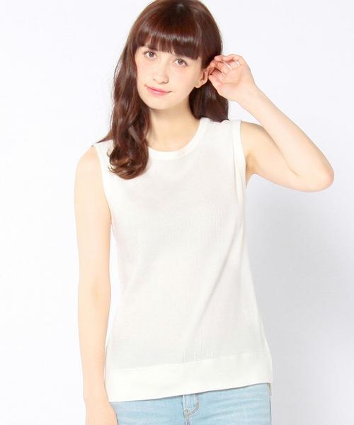 Another Edition(アナザーエディション)の「ワッフルノースリーブ/AEBC COワッフルNSL◆(Tシャツ/カットソー・レディース・ホワイト/オレンジ/オリーブ・フリー)」の2枚目の写真