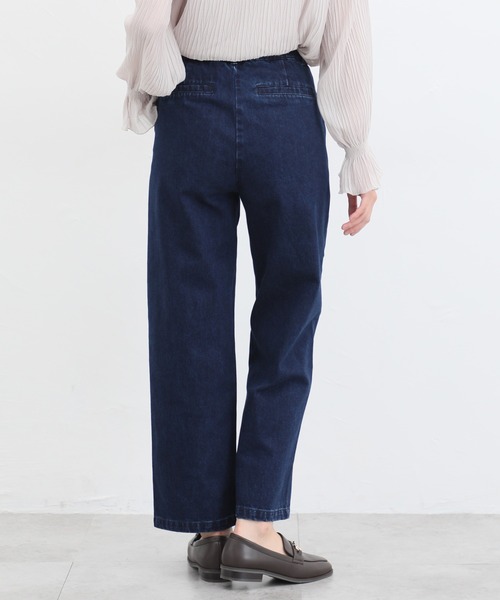 Honeys（ハニーズ）の「デニムストレートパンツ（デニムパンツ・レディース・インディゴブルー/ブラック/ワンウォッシュ/ブルー/ベージュ/アイボリー・L/M/SS/LL/S）」の16枚目の写真