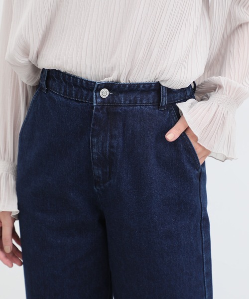 Honeys（ハニーズ）の「デニムストレートパンツ（デニムパンツ・レディース・インディゴブルー/ブラック/ワンウォッシュ/ブルー/ベージュ/アイボリー・L/M/SS/LL/S）」の17枚目の写真