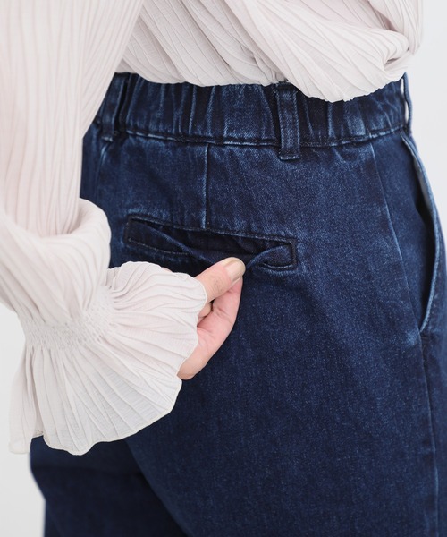 Honeys（ハニーズ）の「デニムストレートパンツ（デニムパンツ・レディース・インディゴブルー/ブラック/ワンウォッシュ/ブルー/ベージュ/アイボリー・L/M/SS/LL/S）」の19枚目の写真