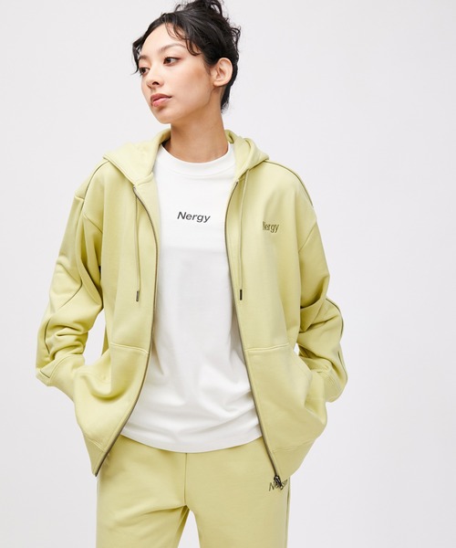 NERGY(ナージー)の「Coolmax Sweat Hoodie(パーカー・レディース・ミント/ネイビー・L/M)」の3枚目の写真