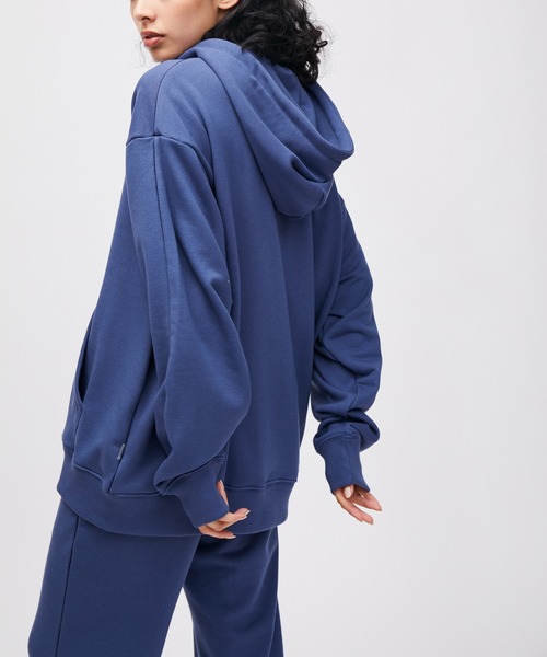 NERGY(ナージー)の「Coolmax Sweat Hoodie(パーカー・レディース・ミント/ネイビー・L/M)」の7枚目の写真