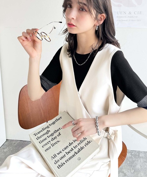 classicalelf(クラシカルエルフ)の「オールシーズン大活躍♪楽チンなのにキチンと魅せ!2wayラップ オーバーサイズ オールインワン(つなぎ/オールインワン・レディース・グレイッシュベージュ/ブラック/アイボリー/チャコール・SMALL/MEDIUM/LARGE/X-LARGE)」の20枚目の写真