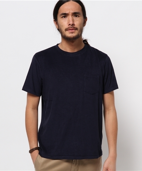 SHIPS（シップス）の「SC: パイル クルーネック Tシャツ（Tシャツ/カットソー・メンズ・ネイビー/ダークブルー/オフホワイト/ホワイト・X-LARGE/MEDIUM/LARGE/SMALL）」の3枚目の写真