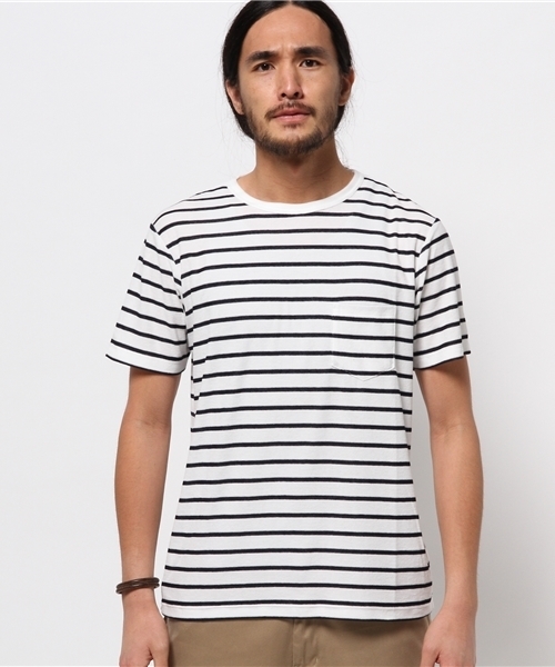 SHIPS（シップス）の「SC: パイル クルーネック Tシャツ（Tシャツ/カットソー・メンズ・ネイビー/ダークブルー/オフホワイト/ホワイト・X-LARGE/MEDIUM/LARGE/SMALL）」の12枚目の写真