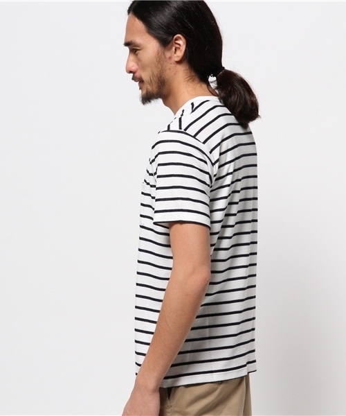 SHIPS（シップス）の「SC: パイル クルーネック Tシャツ（Tシャツ/カットソー・メンズ・ネイビー/ダークブルー/オフホワイト/ホワイト・X-LARGE/MEDIUM/LARGE/SMALL）」の6枚目の写真