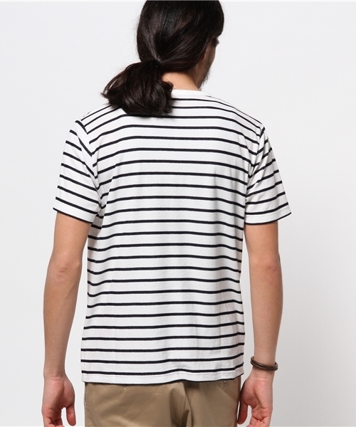 SHIPS（シップス）の「SC: パイル クルーネック Tシャツ（Tシャツ/カットソー・メンズ・ネイビー/ダークブルー/オフホワイト/ホワイト・X-LARGE/MEDIUM/LARGE/SMALL）」の7枚目の写真