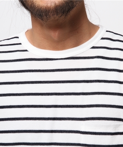 SHIPS（シップス）の「SC: パイル クルーネック Tシャツ（Tシャツ/カットソー・メンズ・ネイビー/ダークブルー/オフホワイト/ホワイト・X-LARGE/MEDIUM/LARGE/SMALL）」の8枚目の写真