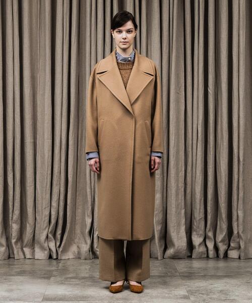 UNTITLED（アンタイトル）の「カシミヤリバーガウンコート（チェスターコート・レディース・ブラック/ブラウン系その他・01/02/03）」の4枚目の写真