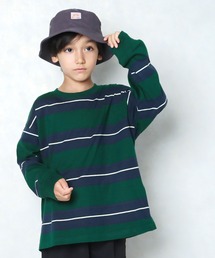 ZI-ON（ジーオン）の「ボーダーオーバーサイズロンT（Tシャツ/カットソー）」