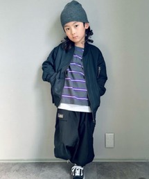 ZI-ON | ボーダービッグシルエットロンT(Tシャツ/カットソー)