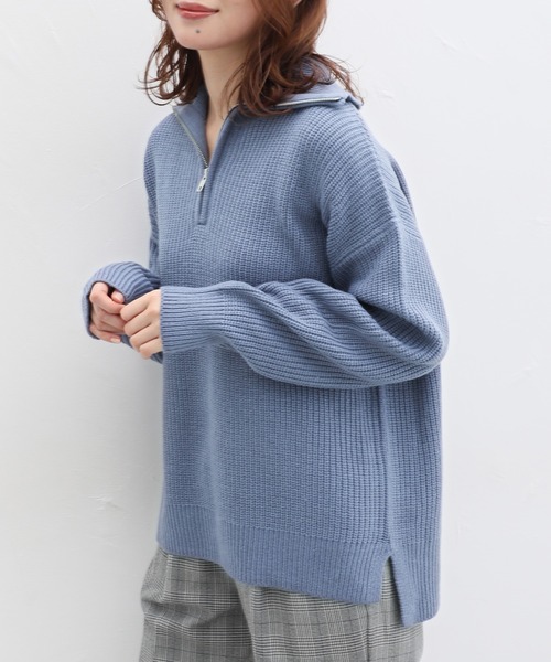 Honeys（ハニーズ）の「ハーフジップニット（ニット/セーター