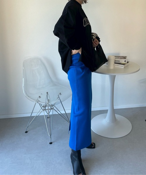 y/m by misato（イムバイミサト）の「総針タイトスカート（スカート・レディース・ブラック/ブルー/アイボリー・FREE）」の9枚目の写真