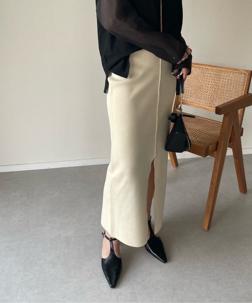 y/m by misato（イムバイミサト）の「総針タイトスカート（スカート・レディース・ブラック/ブルー/アイボリー・FREE）」の4枚目の写真