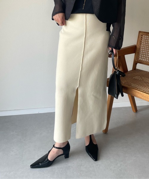 y/m by misato（イムバイミサト）の「総針タイトスカート（スカート・レディース・ブラック/ブルー/アイボリー・FREE）」の6枚目の写真