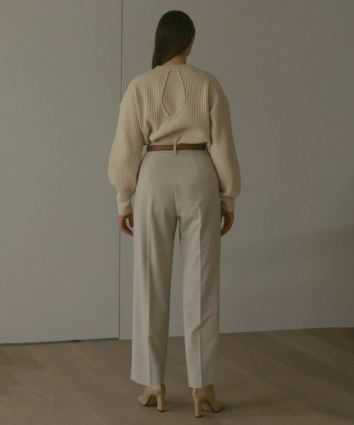 MANOF(マノフ)の「DROP DESIGN KNIT TOPS(ニット/セーター・レディース・ホワイト/グリーン/ブラック・S/M)」の7枚目の写真