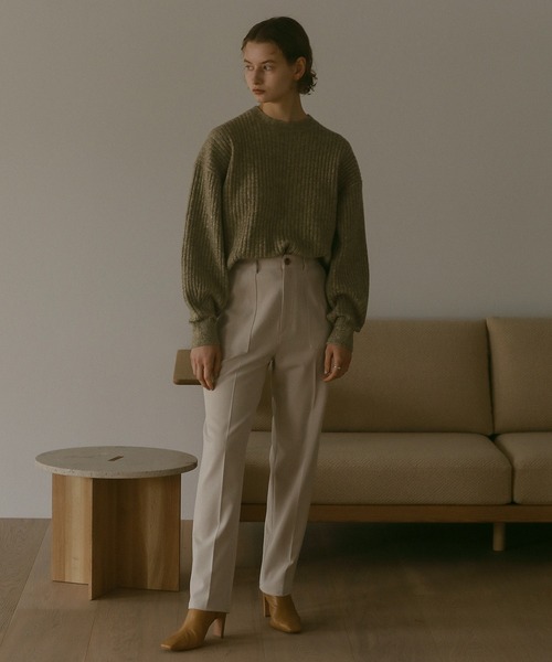 MANOF(マノフ)の「DROP DESIGN KNIT TOPS(ニット/セーター・レディース・ホワイト/グリーン/ブラック・S/M)」の13枚目の写真